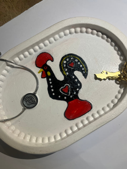 Plateau en plâtre Galo de Barcelos (Coq portugais)